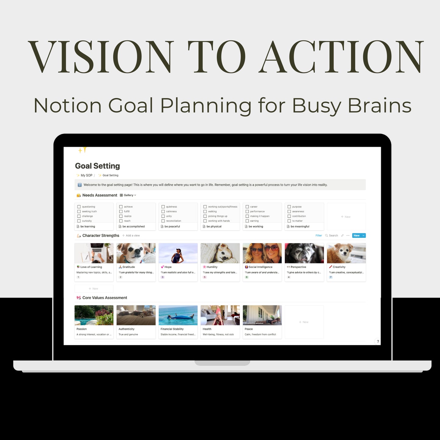 Vision to Action ADHD Notion Template